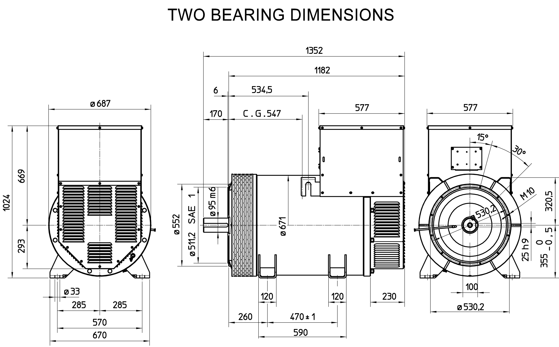 Drawing_Alternator ECO40 2L4A for 530kw-4
